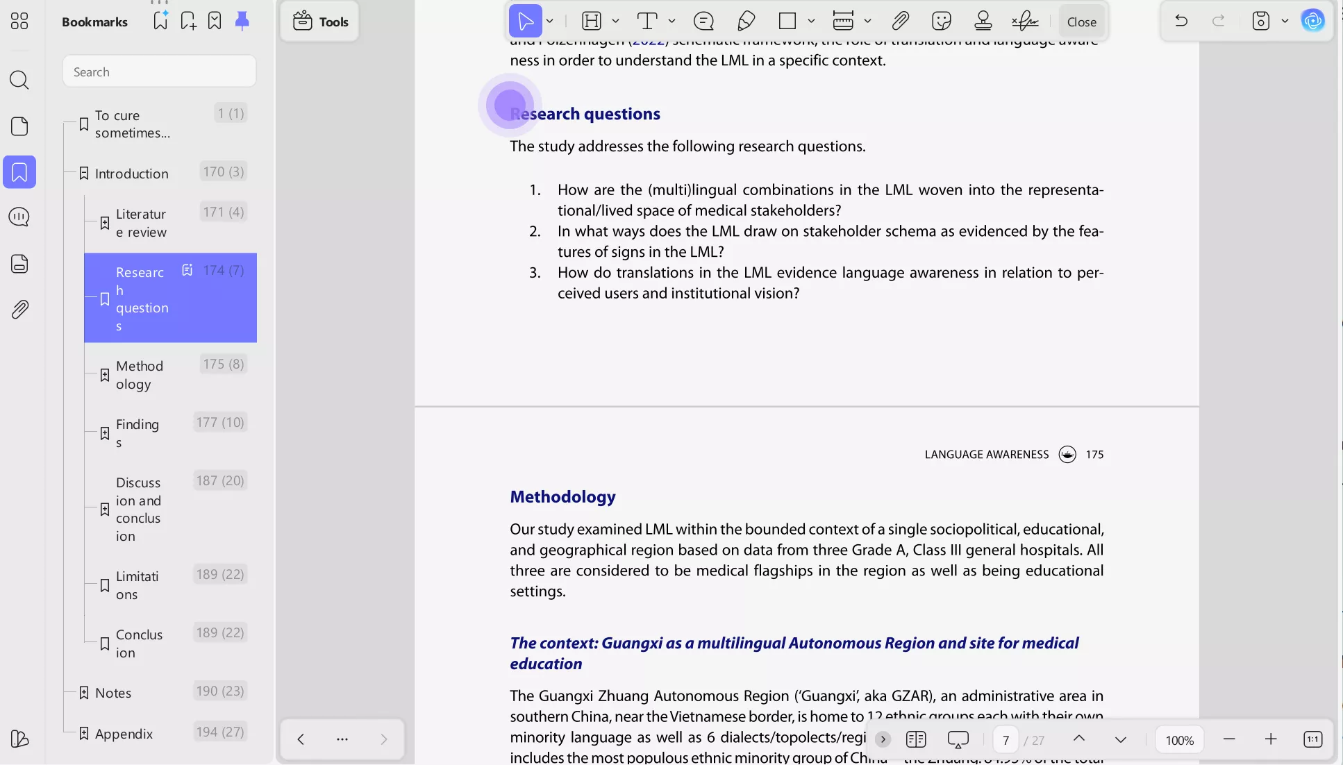 generate hierarchical table of contents