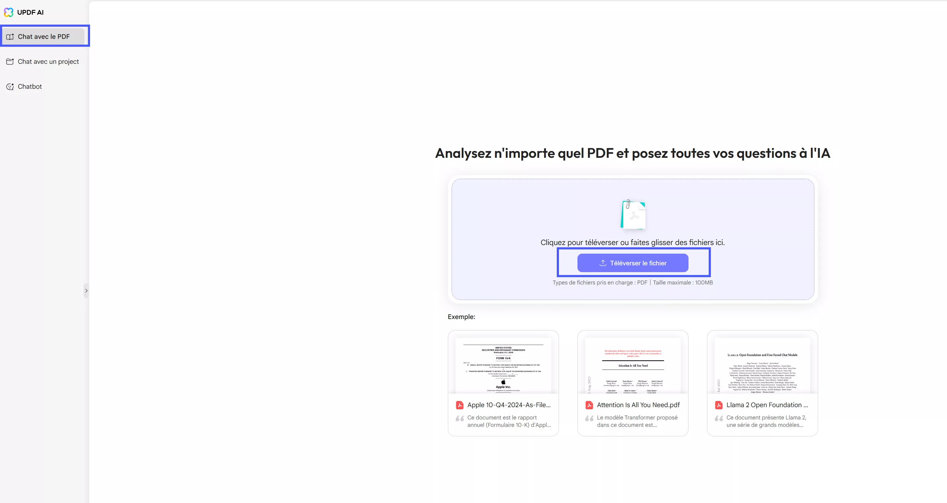 upload file to updf ai