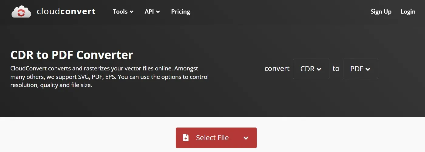 cdr to pdf cloudconvert