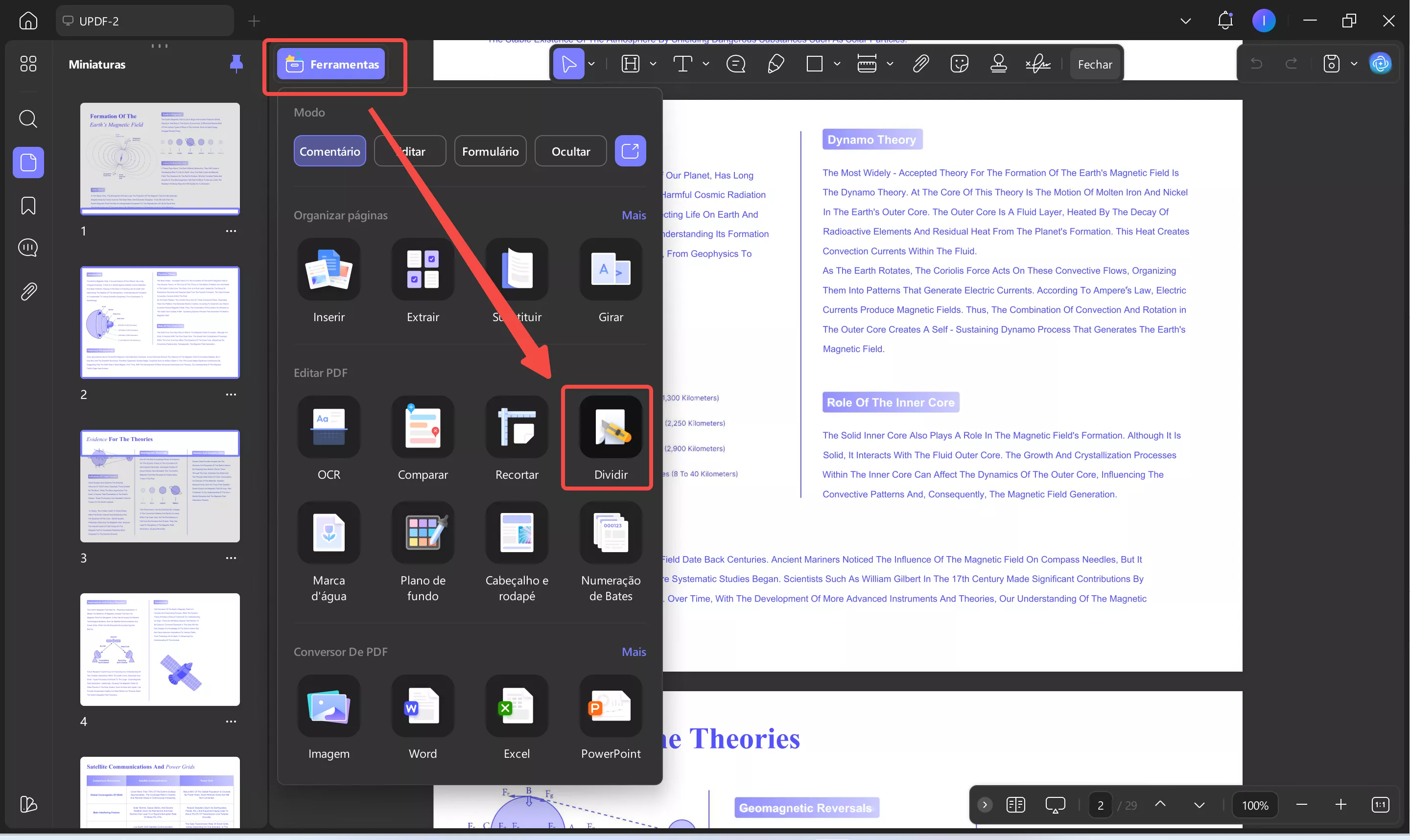 como remover cabeçalho do word