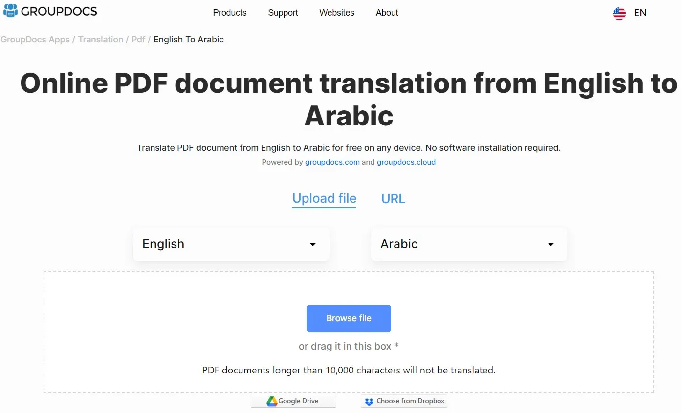 ترجمة الوثائق الجماعية من الإنجليزية إلى العربية