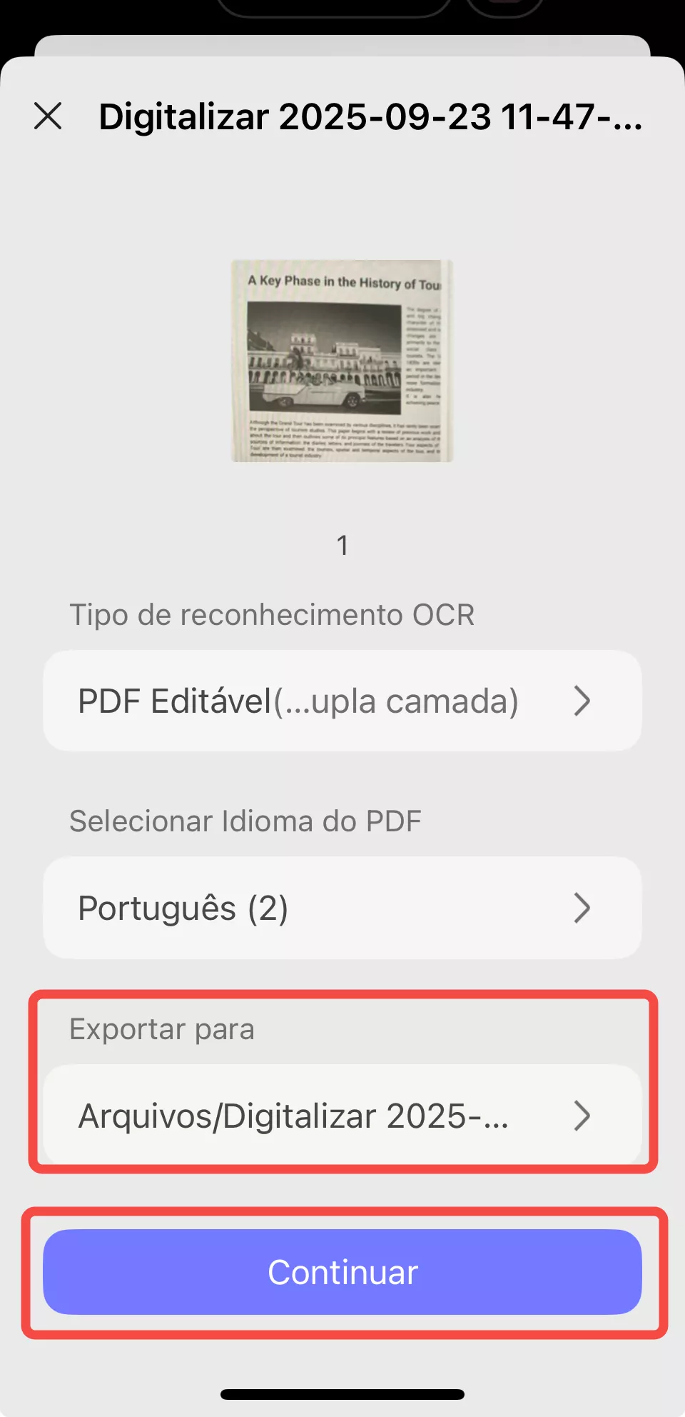 exportar para pdf