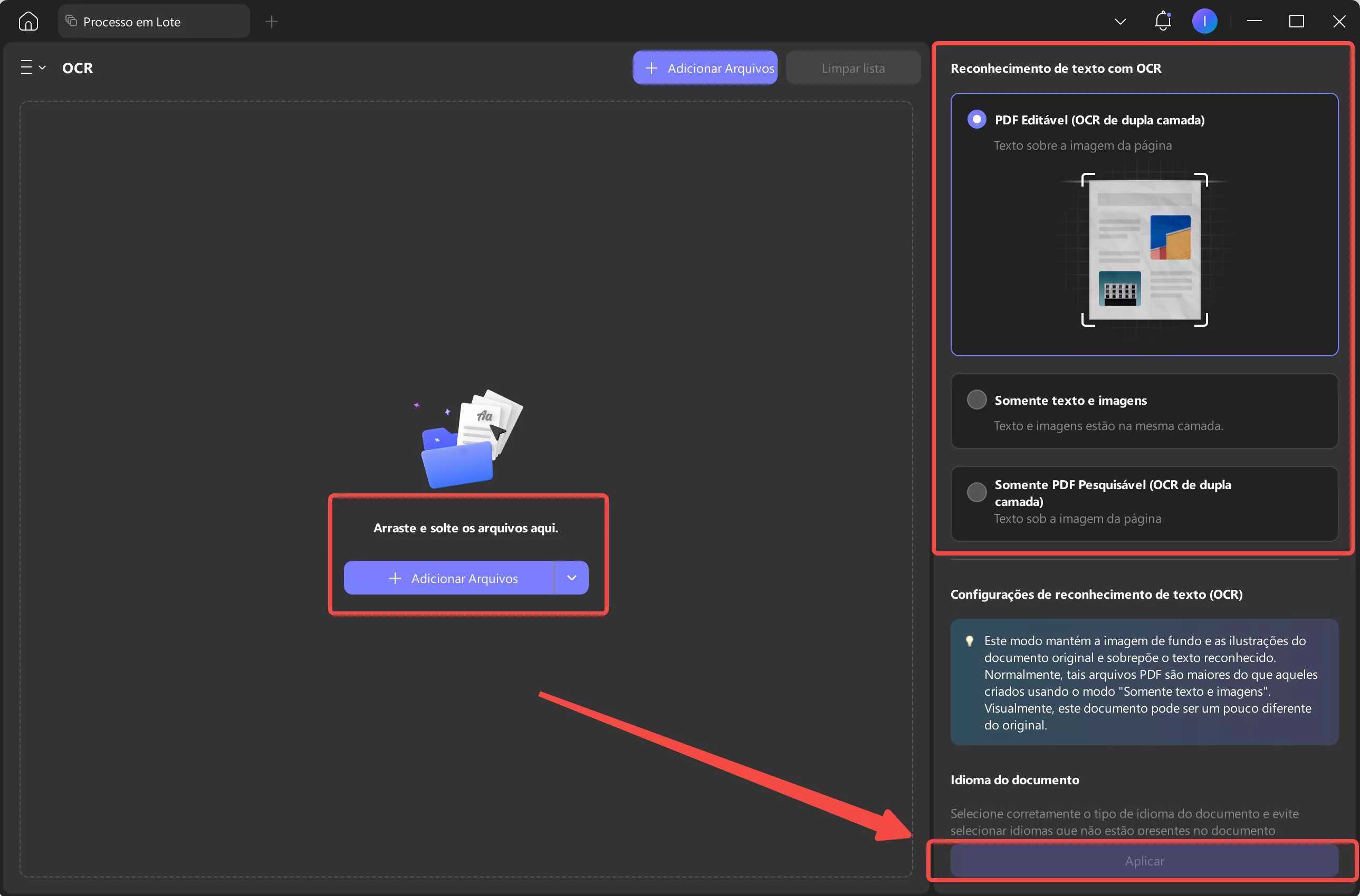 reconhecimento de texto com ocr