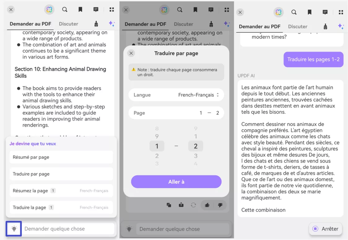 traduire page pdf android