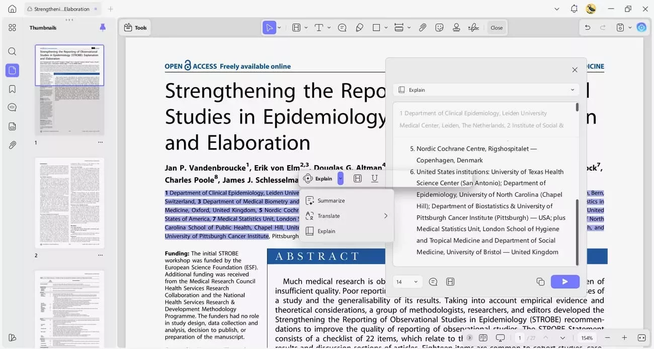 use updf ai to read your study material