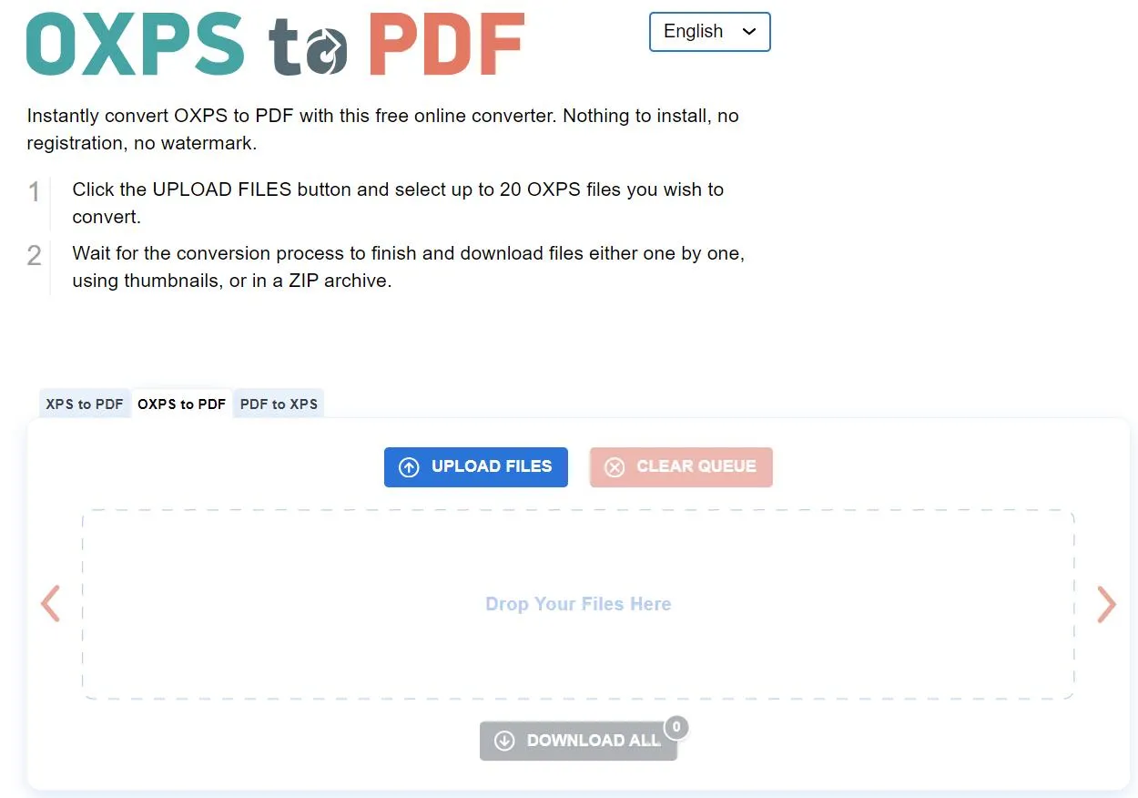 oxps to pdf 웹사이트
