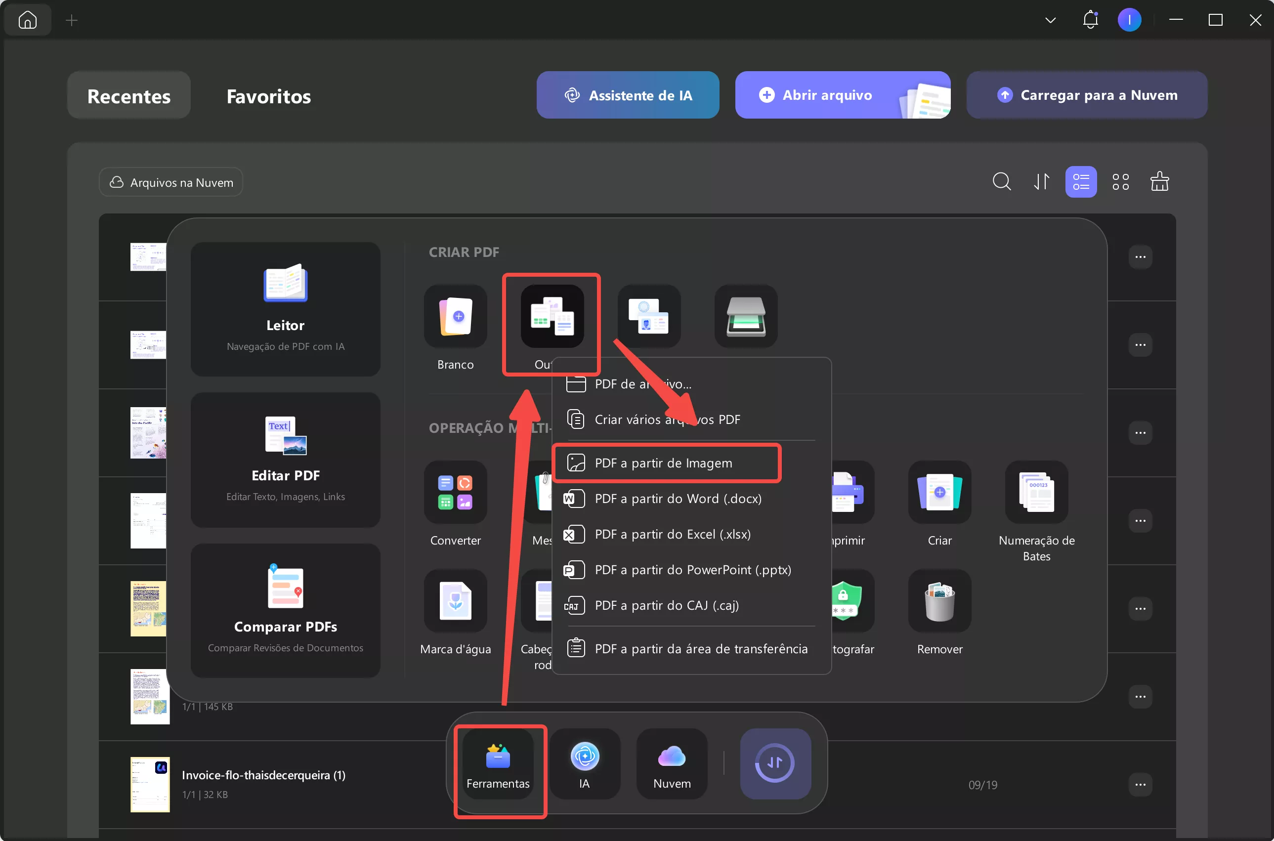 pdf a partir de imagem