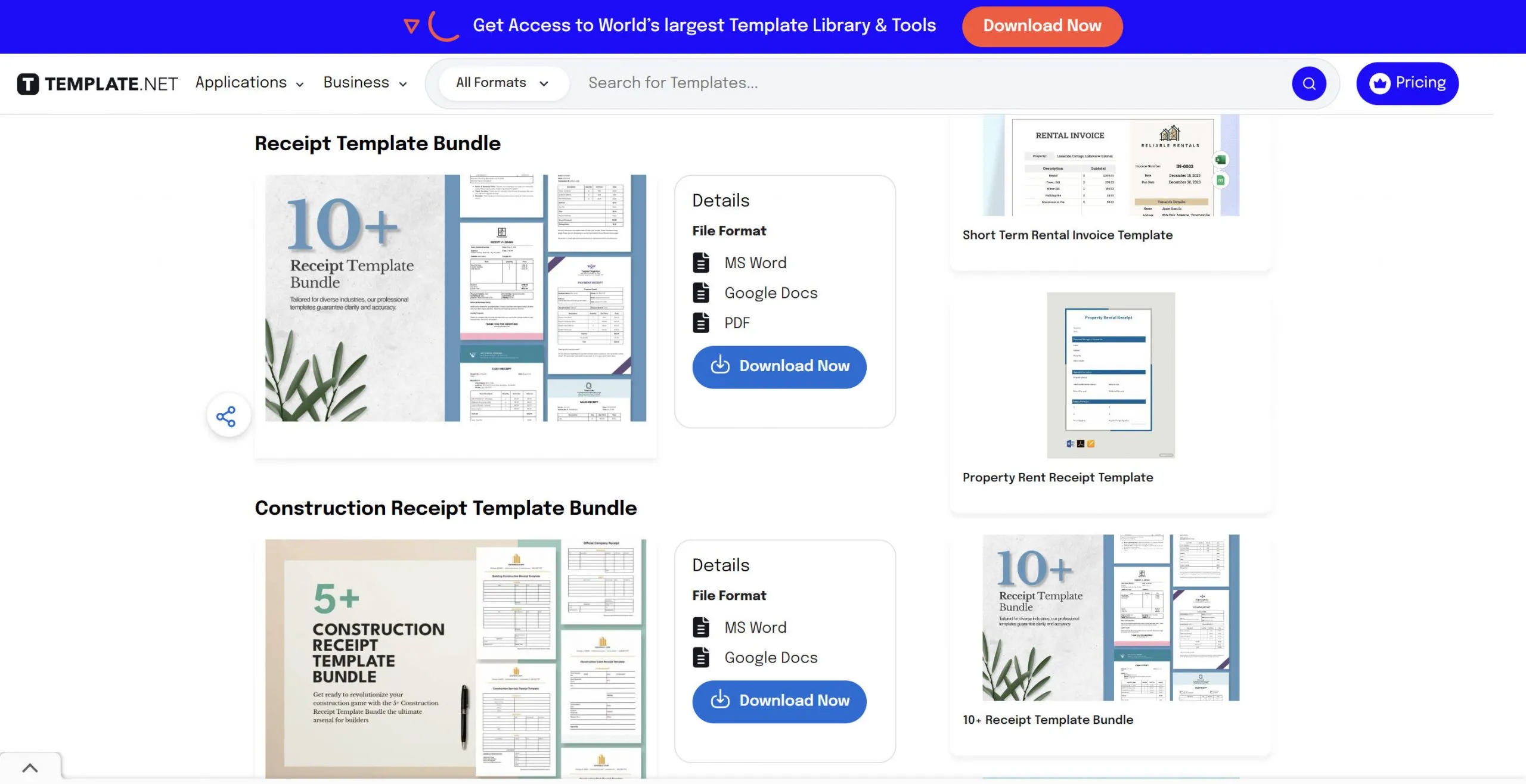 rent receipt format PDF free download templatenet