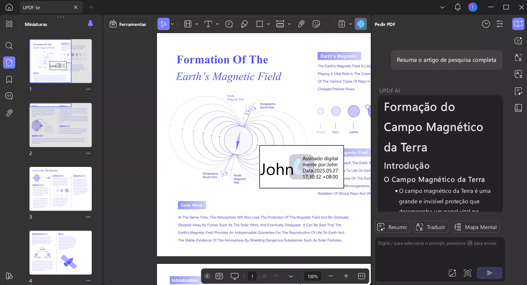 resumir o artigo de pesquisa completa