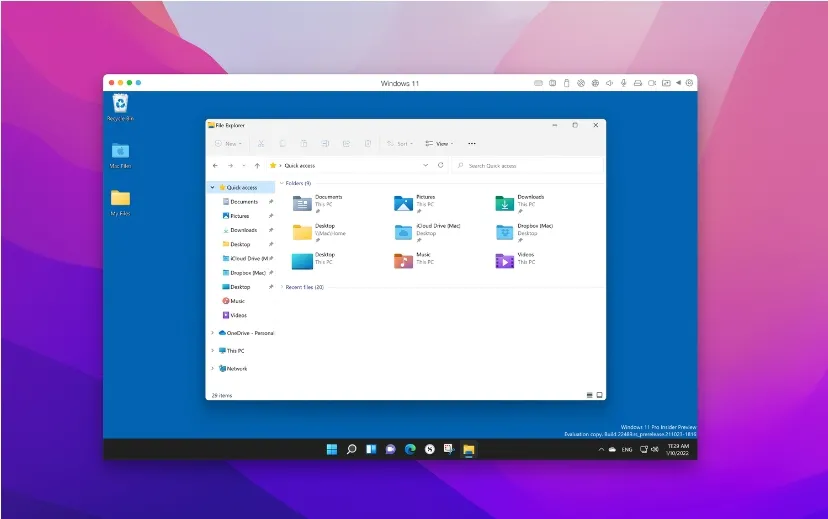 Windows 11에서 Mac 프로그램 실행