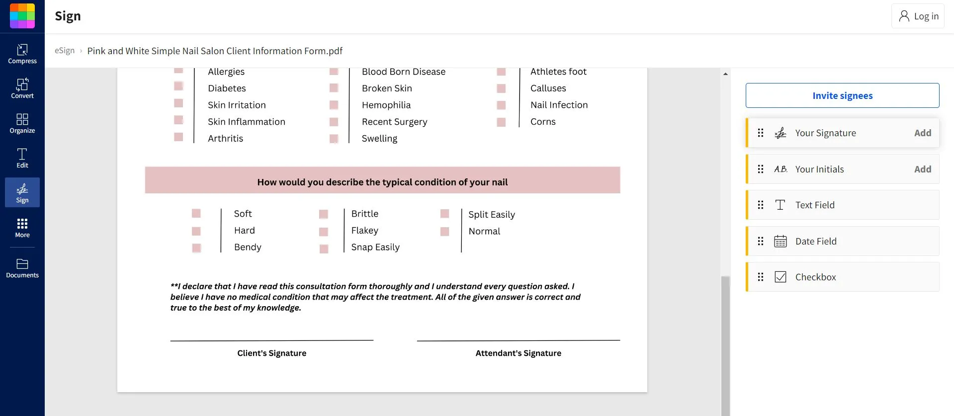 sign pdf in chrome via drawing