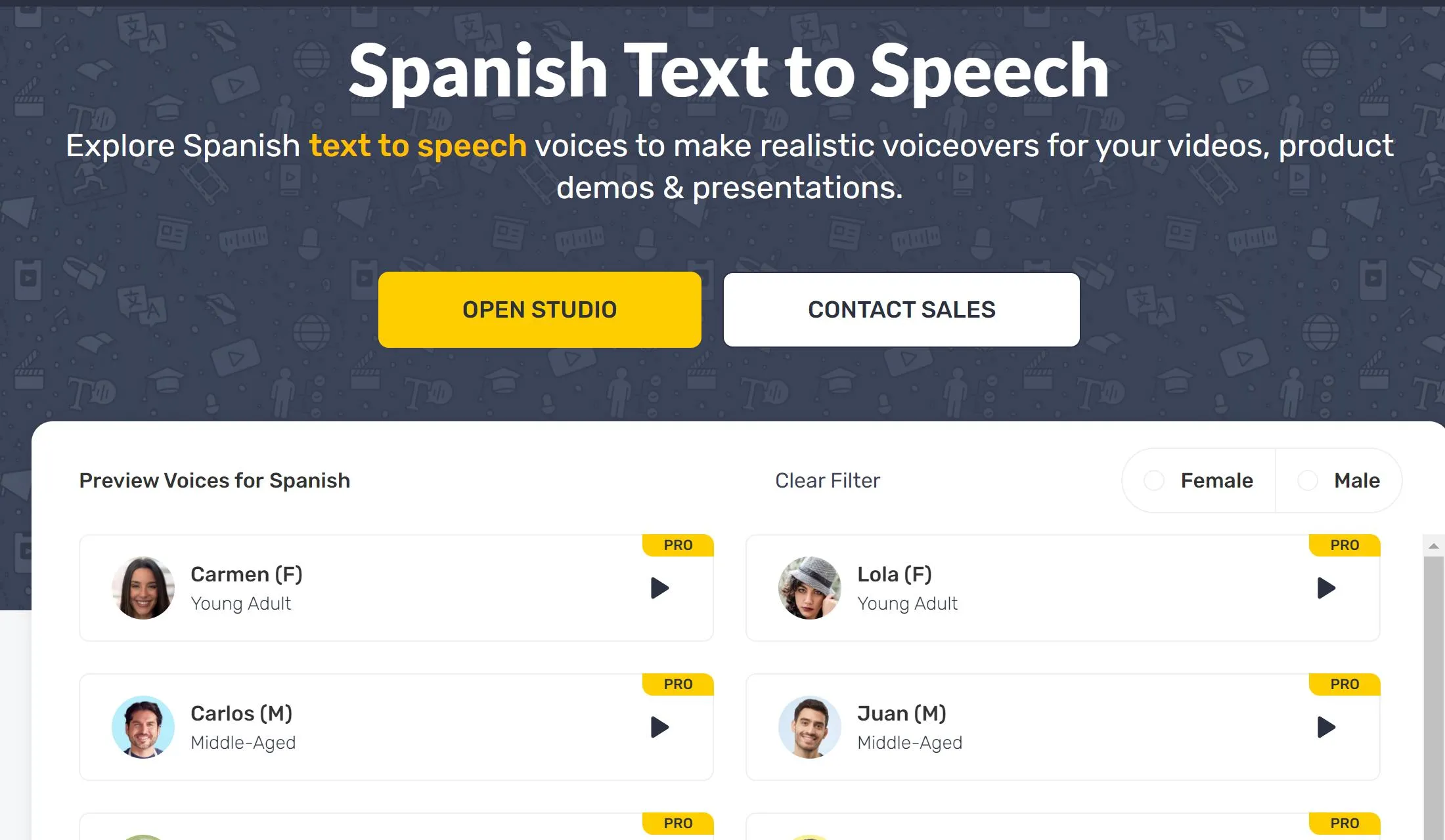 spanish text to speech murf ai