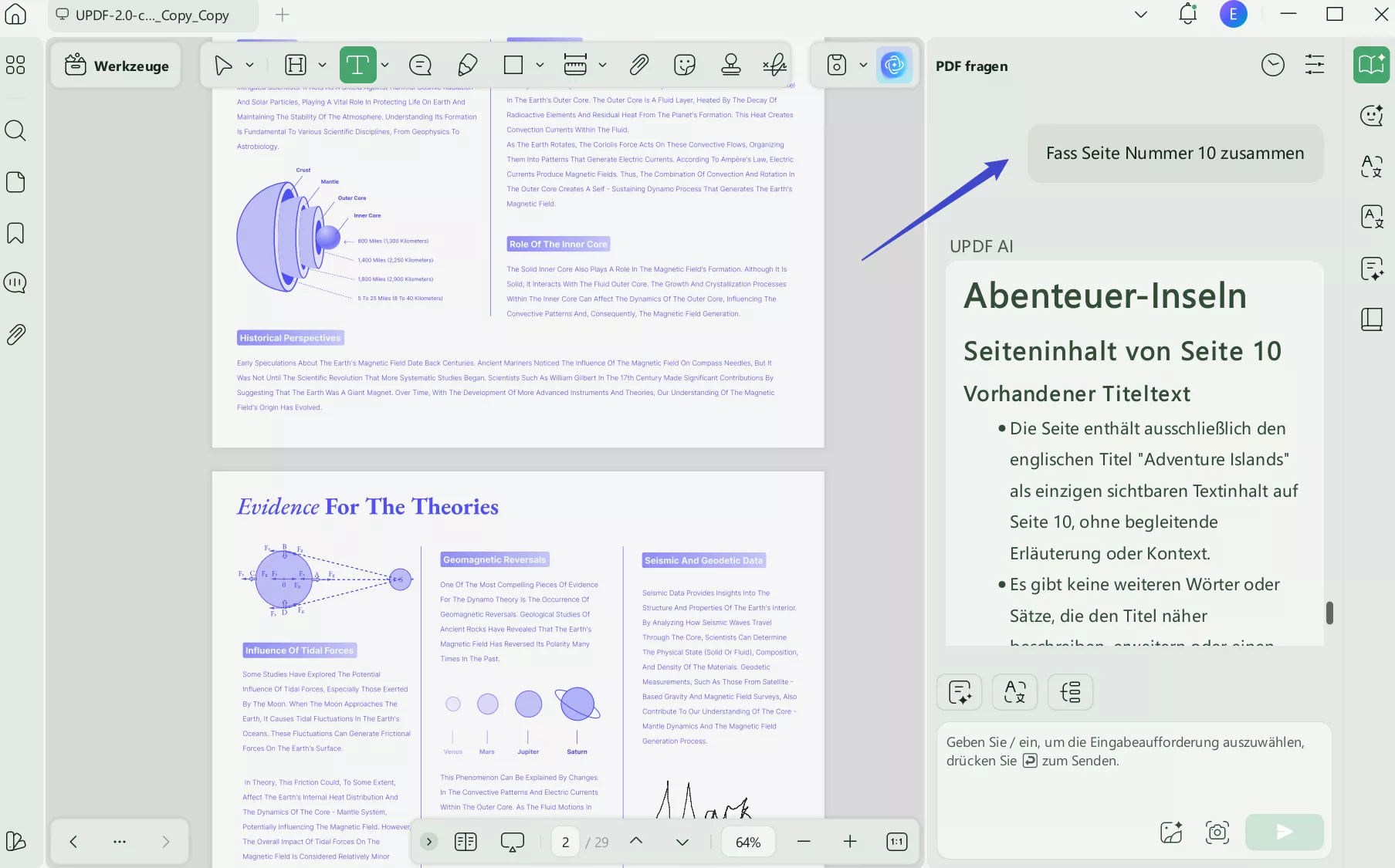 Eine Seite in PDF zusammenfassen