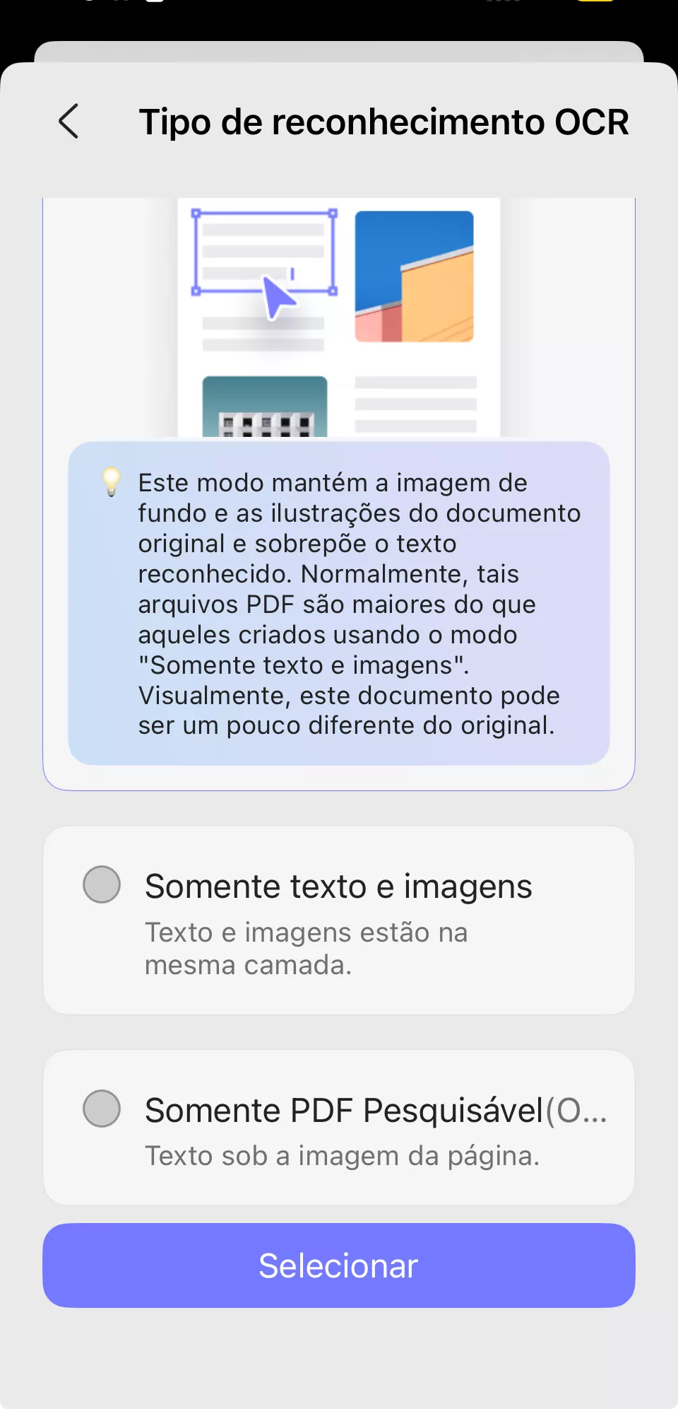 tipo de reconhecimento ocr