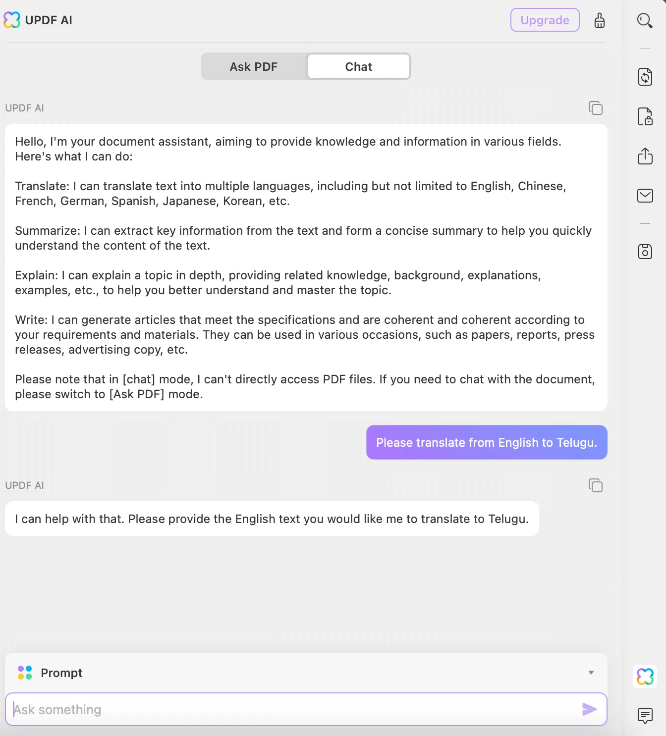 Traduzir PDF de Inglês para Telugu