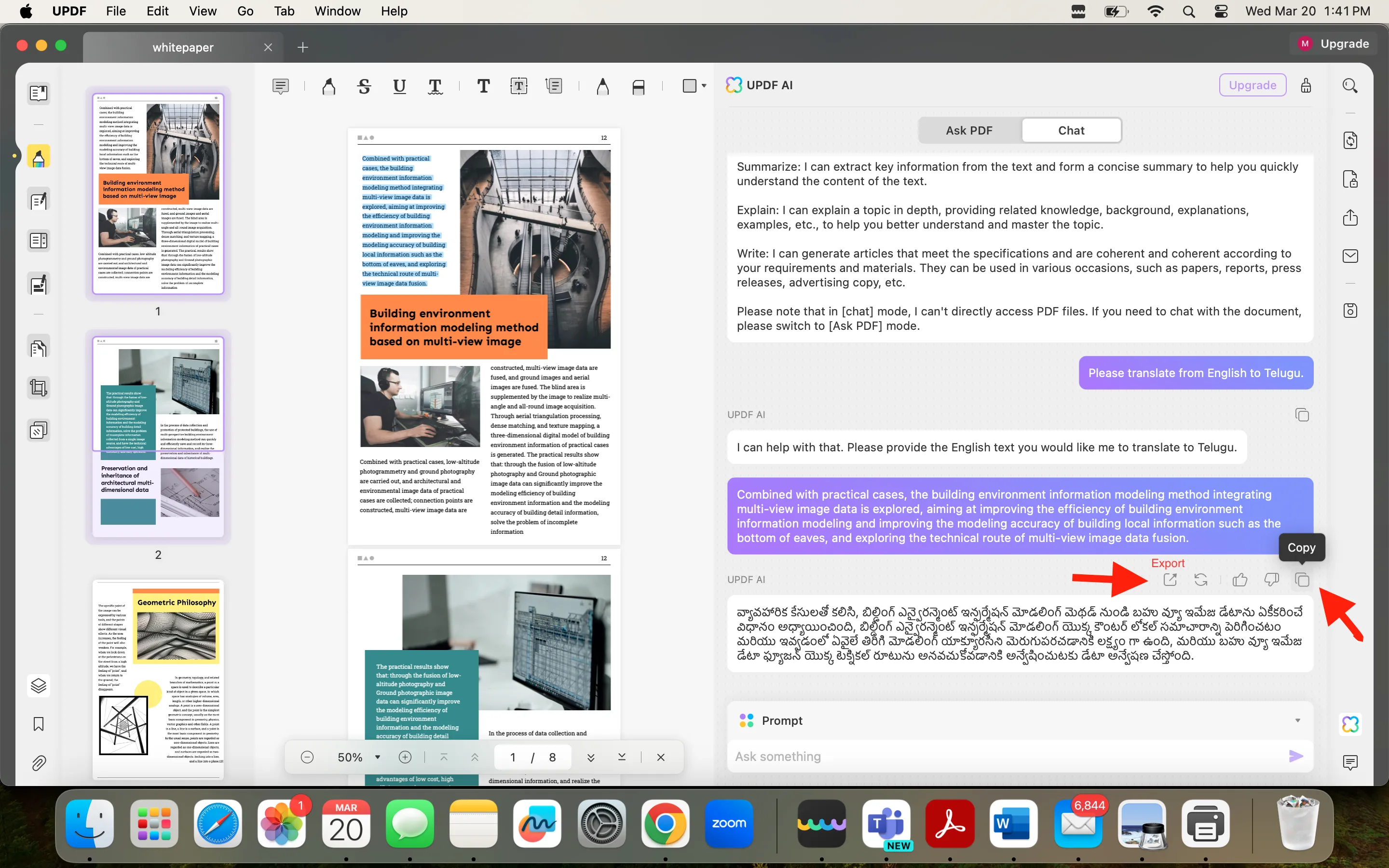 Traduzir PDF de Inglês para Telugu