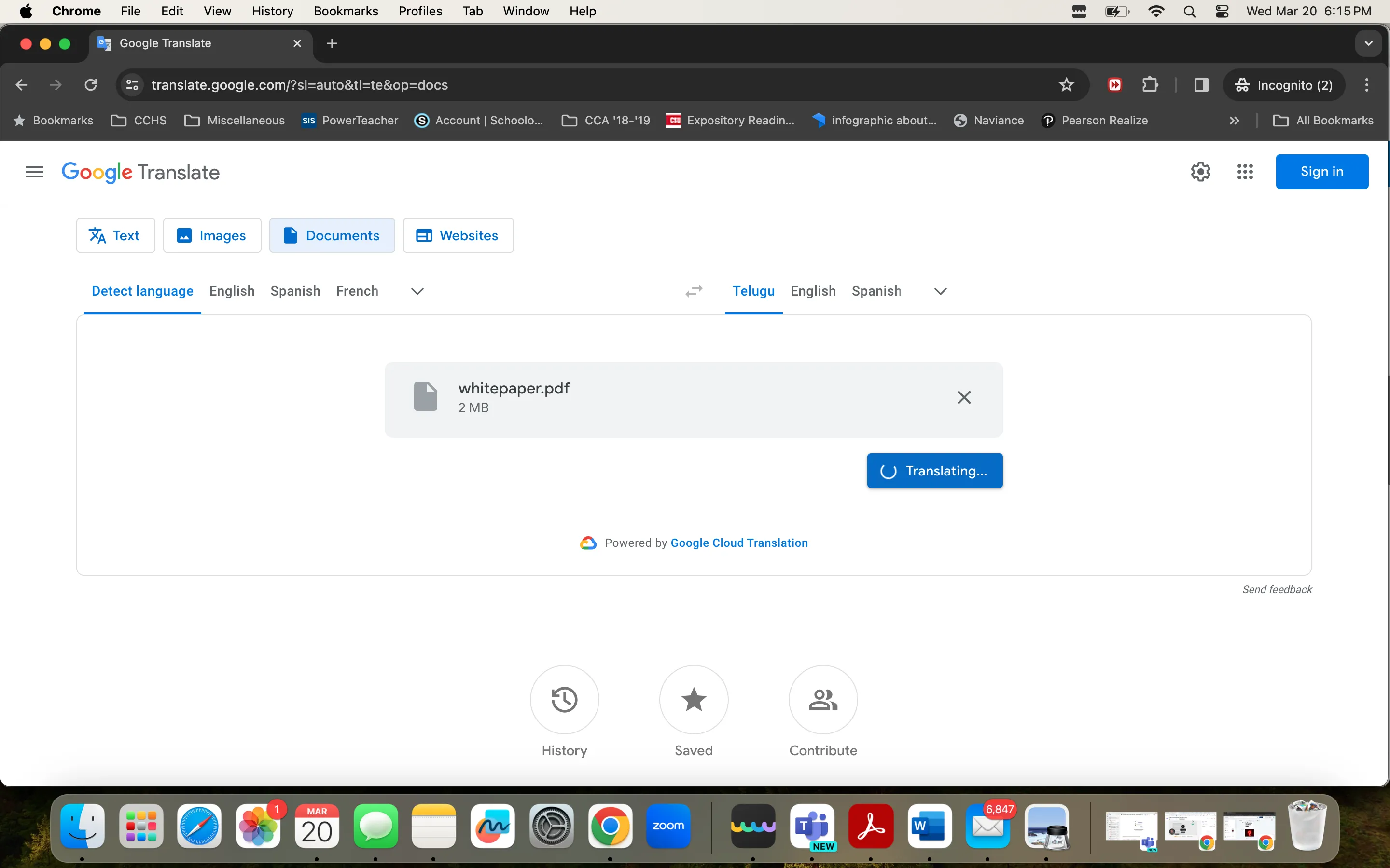 Traduzir PDF de Inglês para Telugu