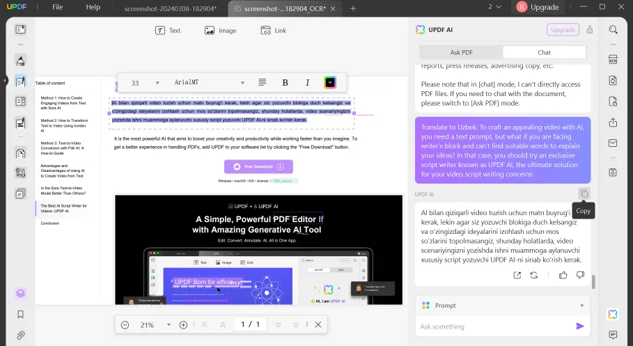 google translate english to uzbek photo updf