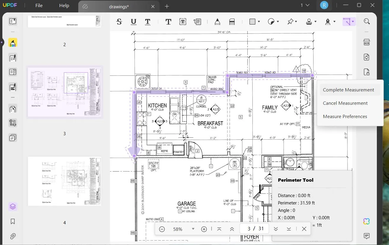 adobe acrobat measure tool updf measure perimeter