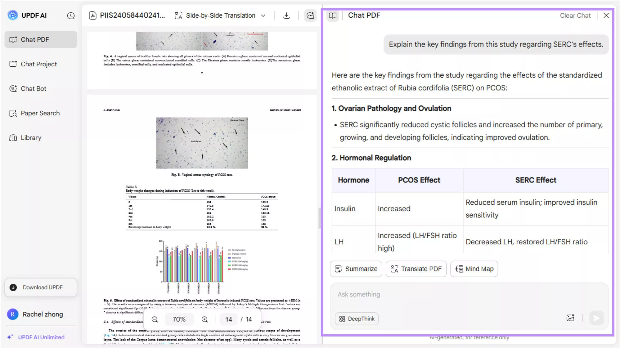 updf ai web ask questions