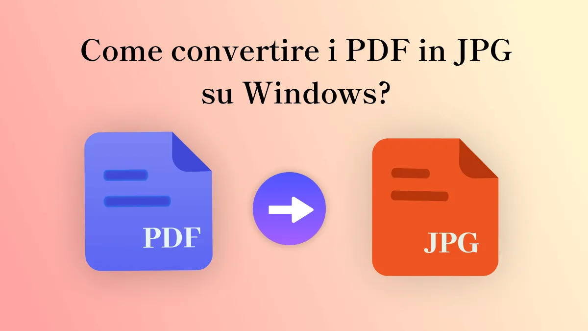 Convertire PDF in JPG su Windows 11/10 online ed offline