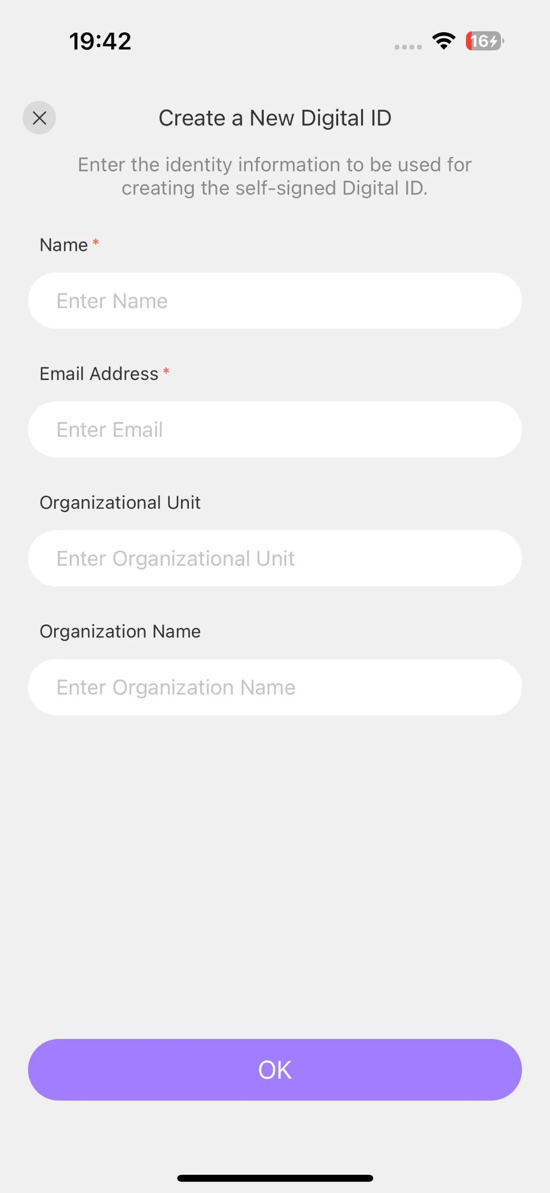 create a new digital ID