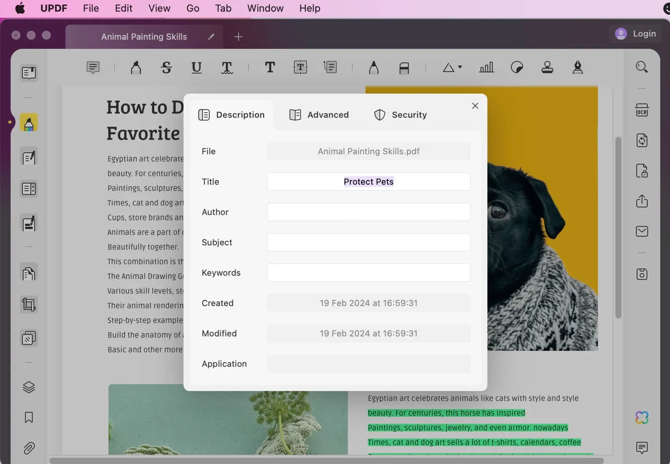 PDF-Metadaten-Mac-Beschreibungen bearbeiten