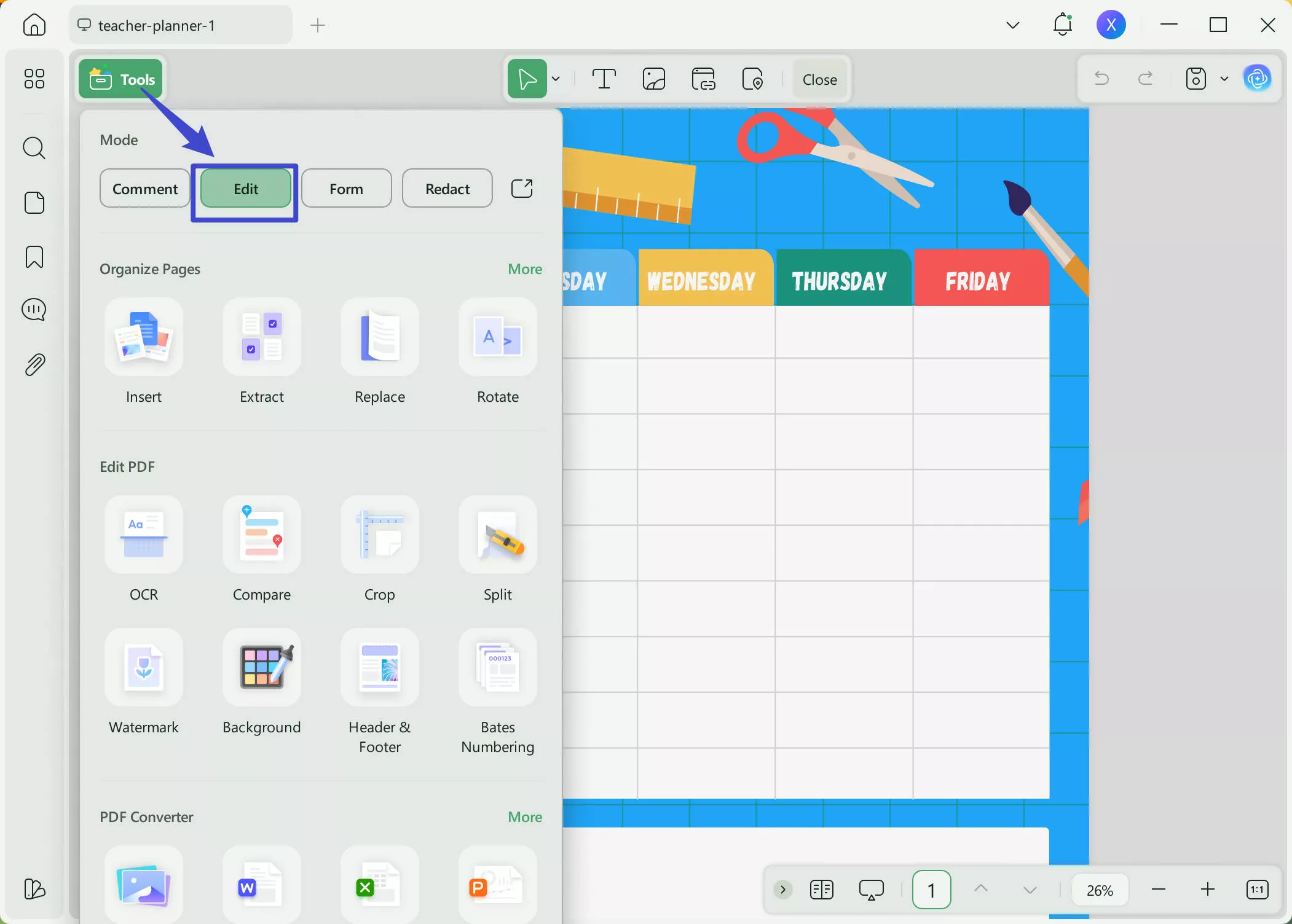 teacher planner edit updf
