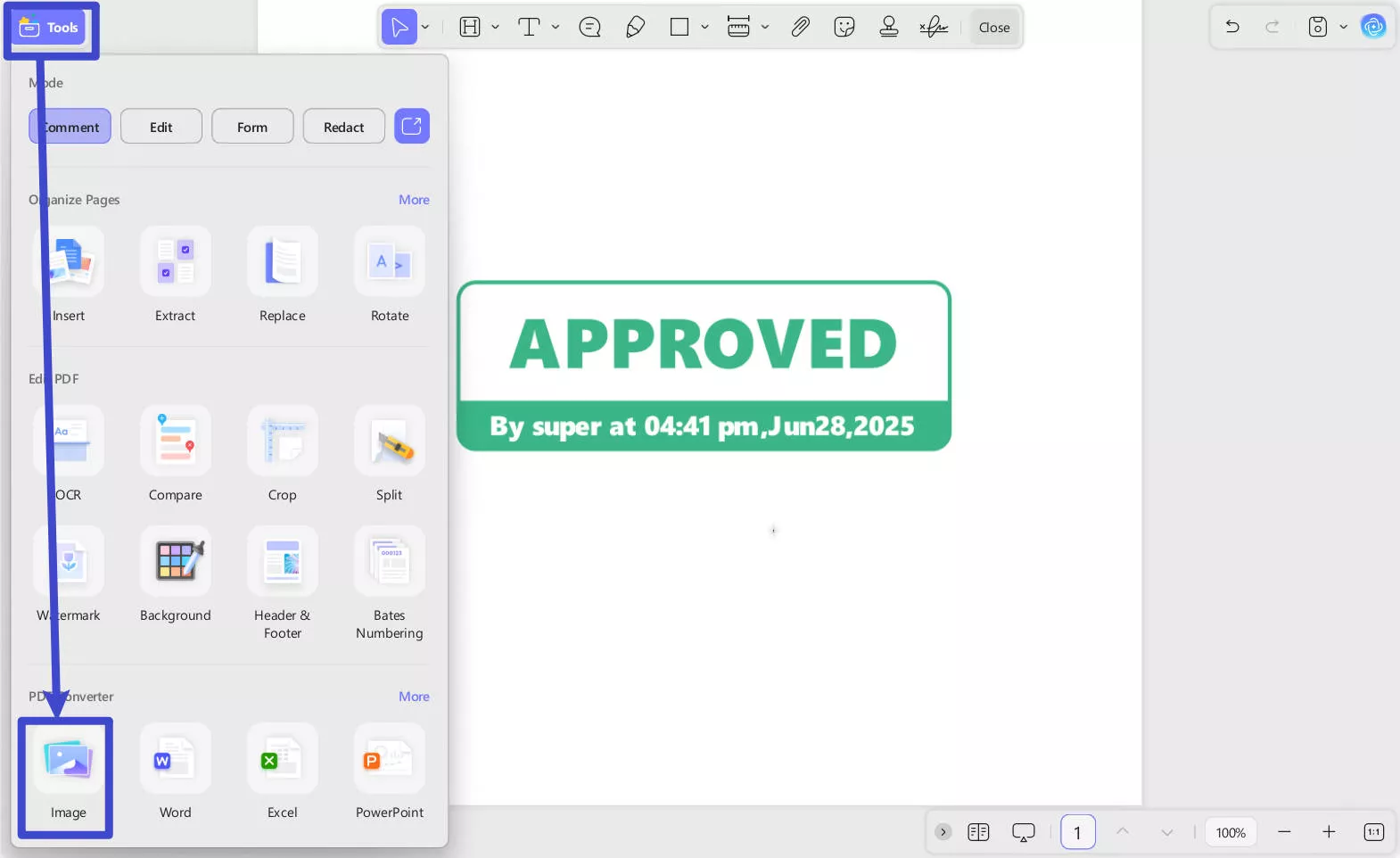 export stamp pdf to image