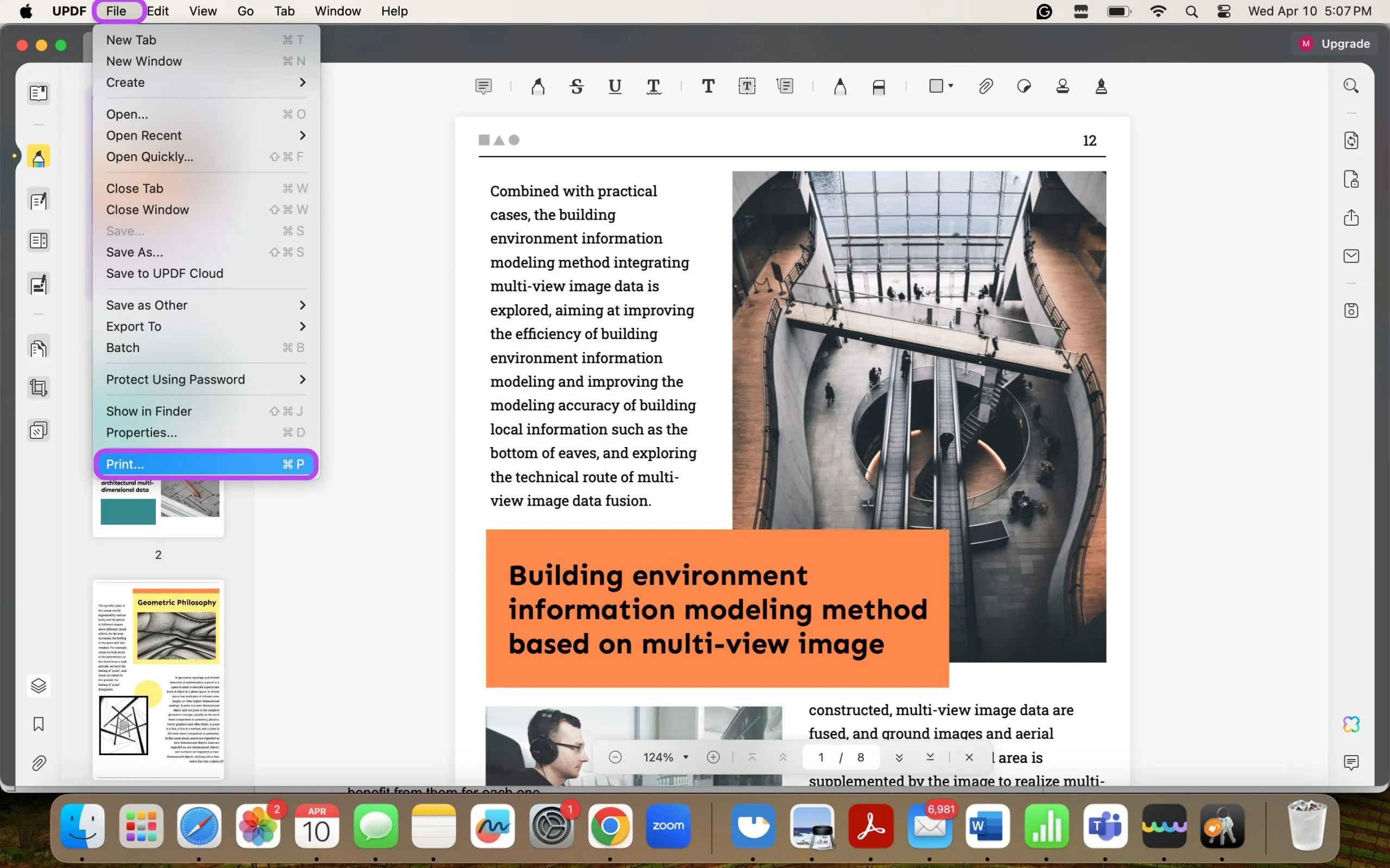 PDF in Farbe drucken UPDF drucken