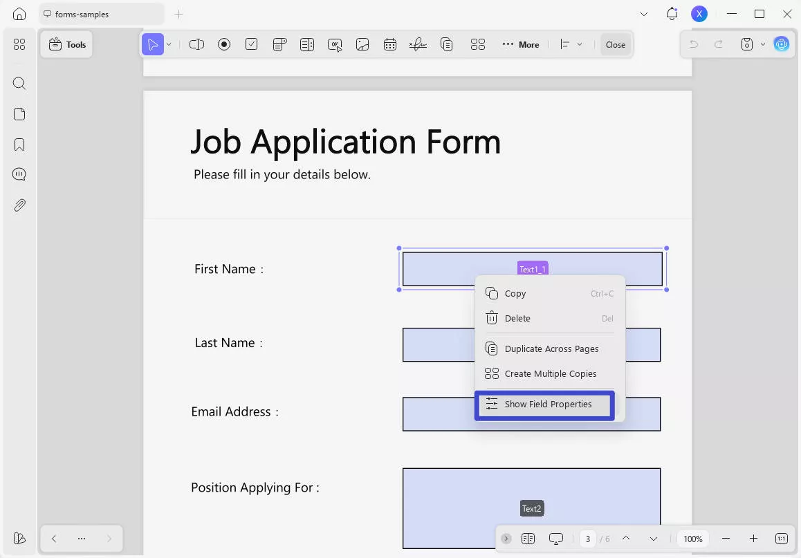 how to wrap text in pdf fillable form Properties