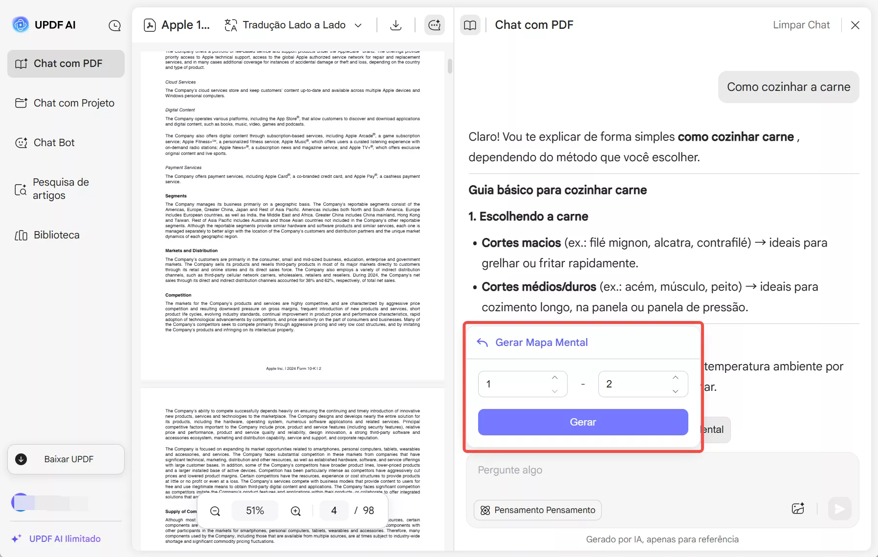 PDF para mapa mental