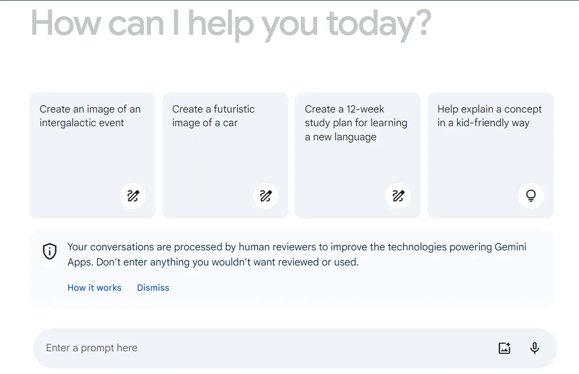 how to use google gemini image generator interface