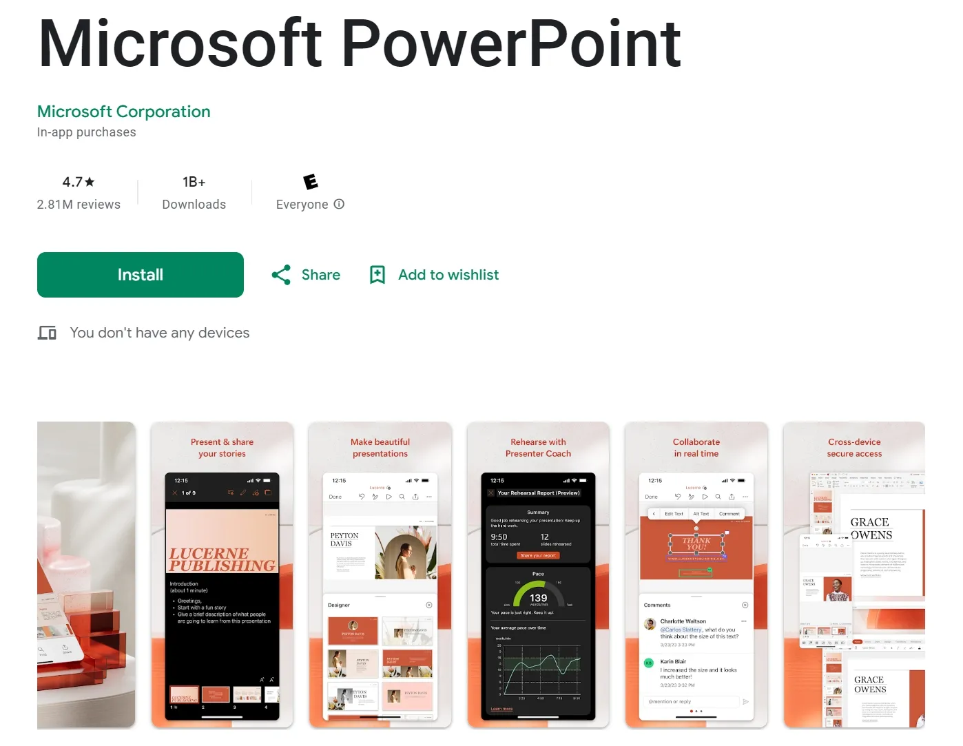 keynote para android Microsoft PowerPoint