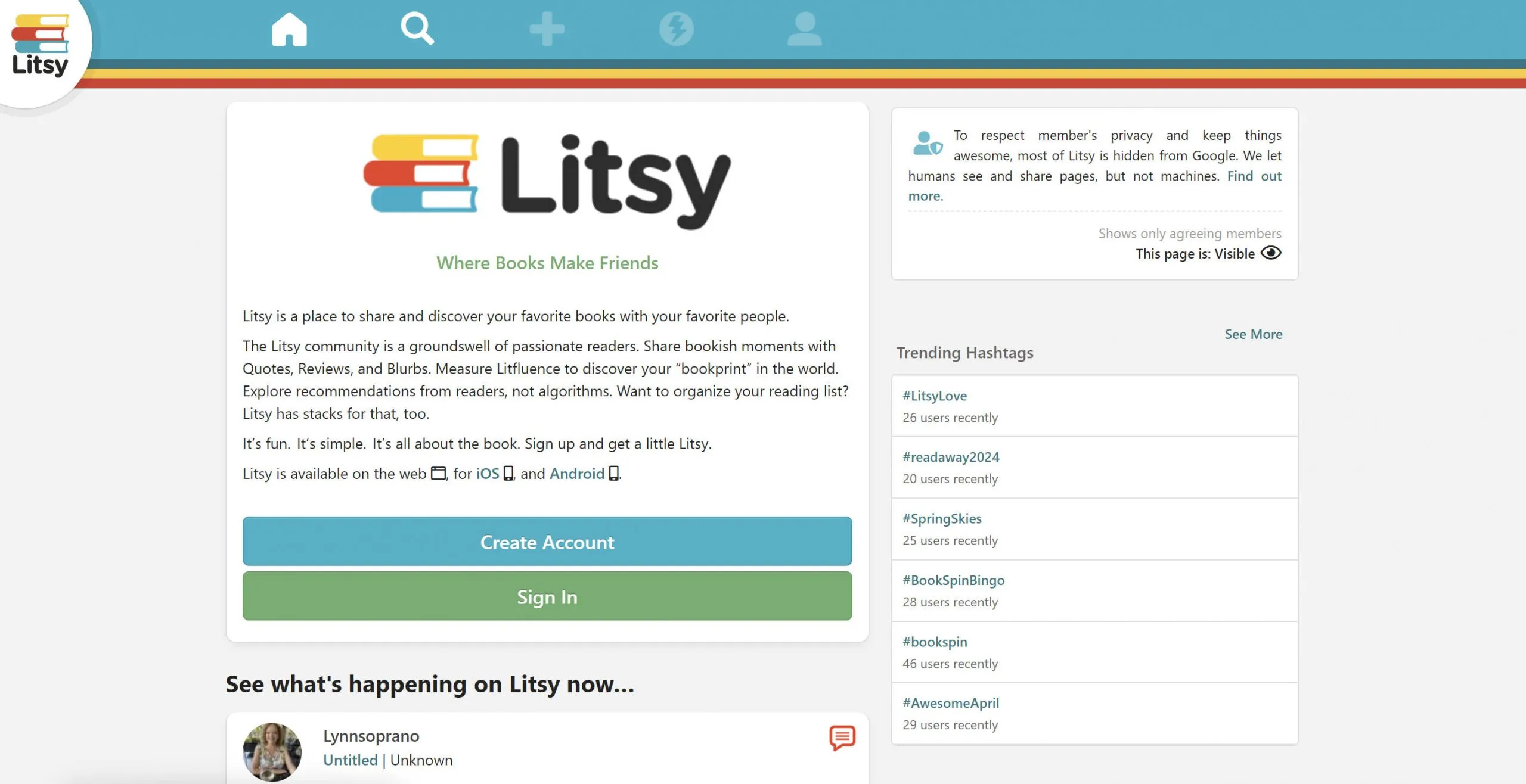 goodreads alternatives litsy