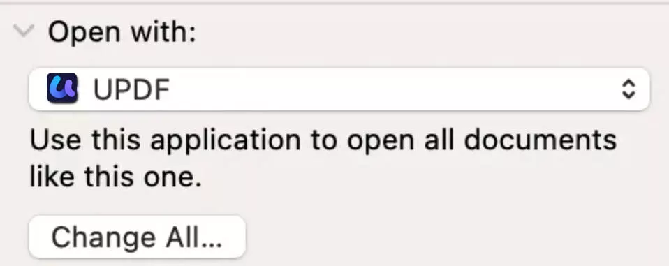 how to change default pdf viewer mac via get info