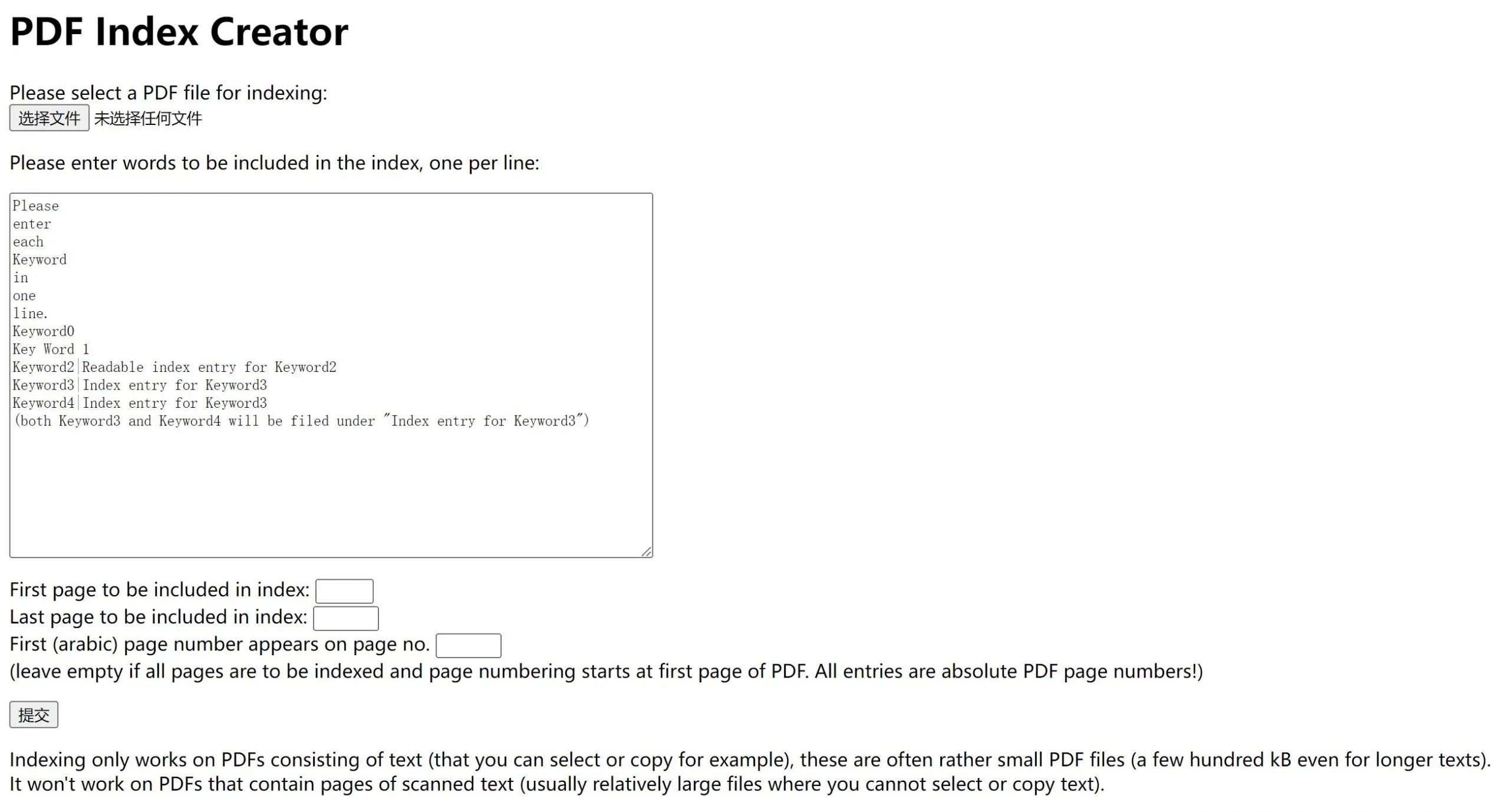 pdf index PDF Index Creator