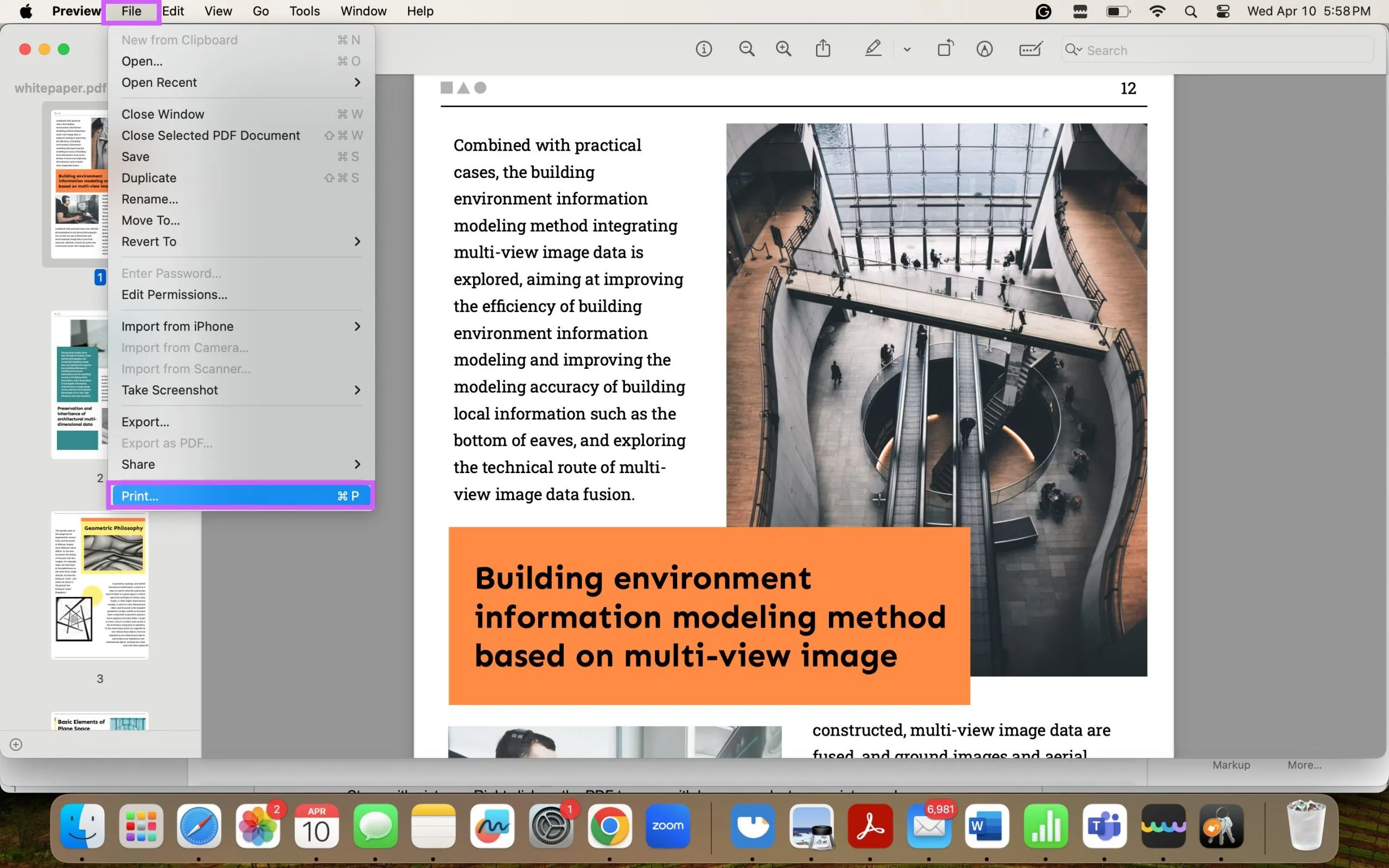 PDF in Farbe drucken Preview drucken