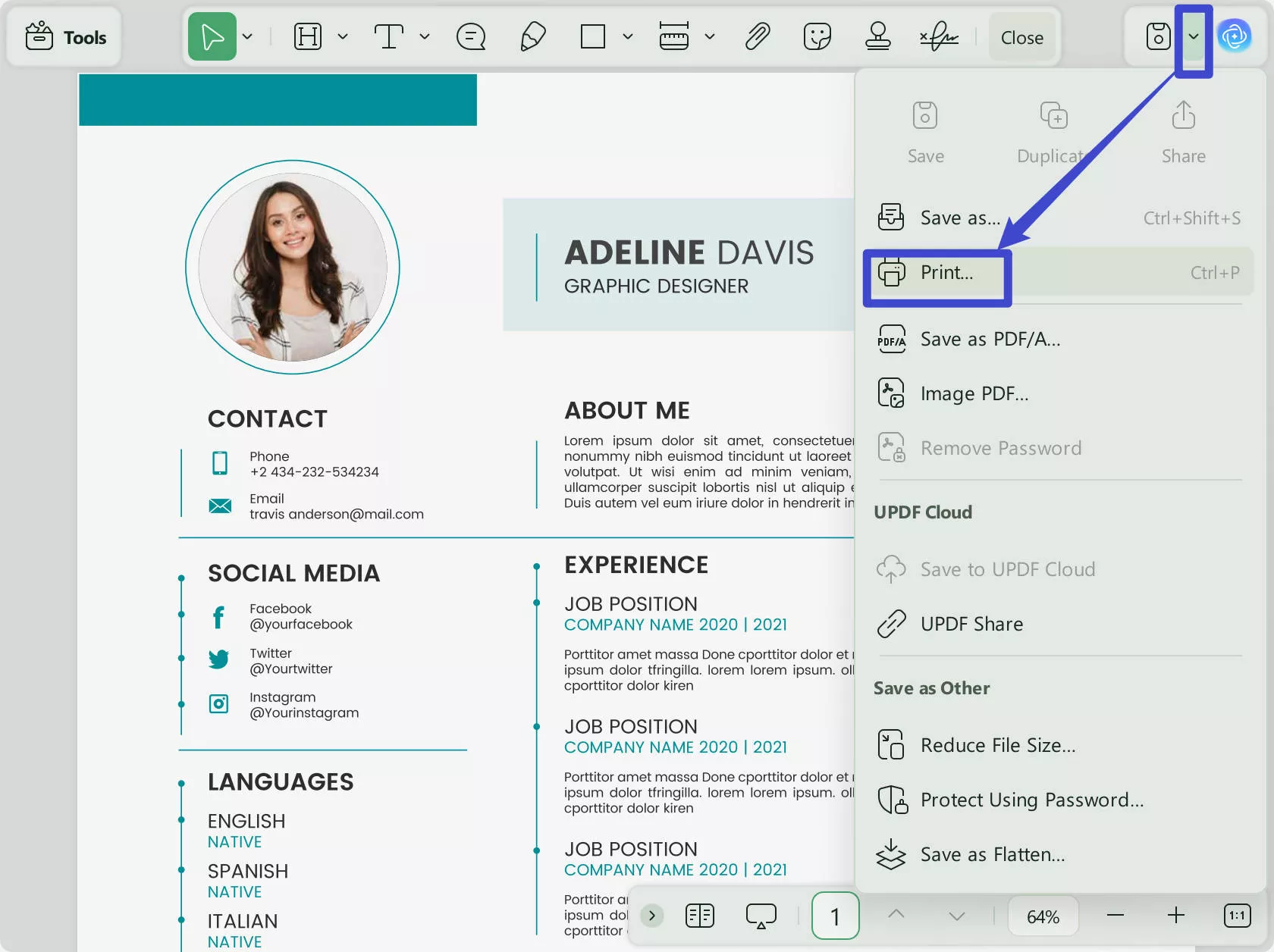 print pdf in color updf print
