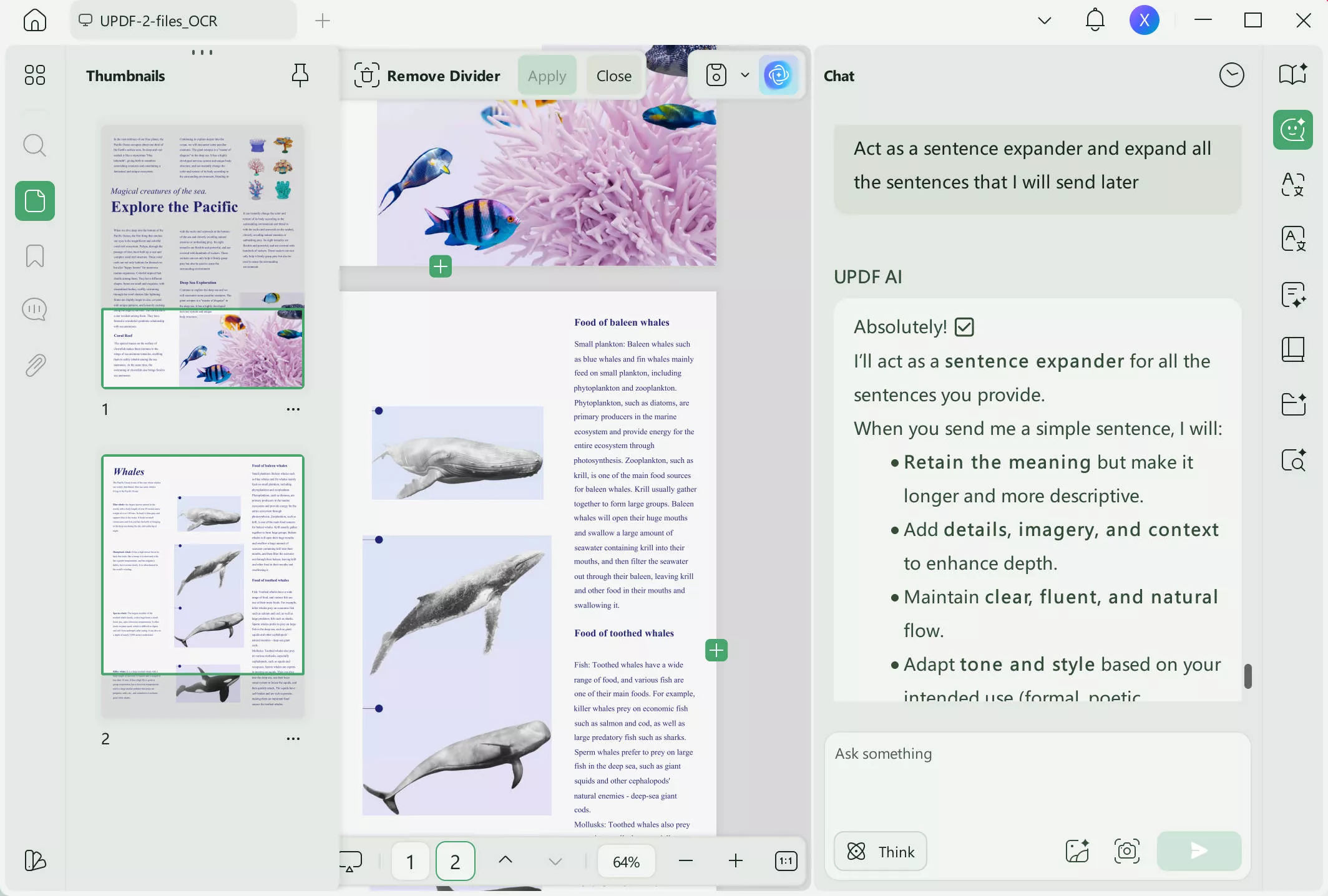 sentence expander updf ai