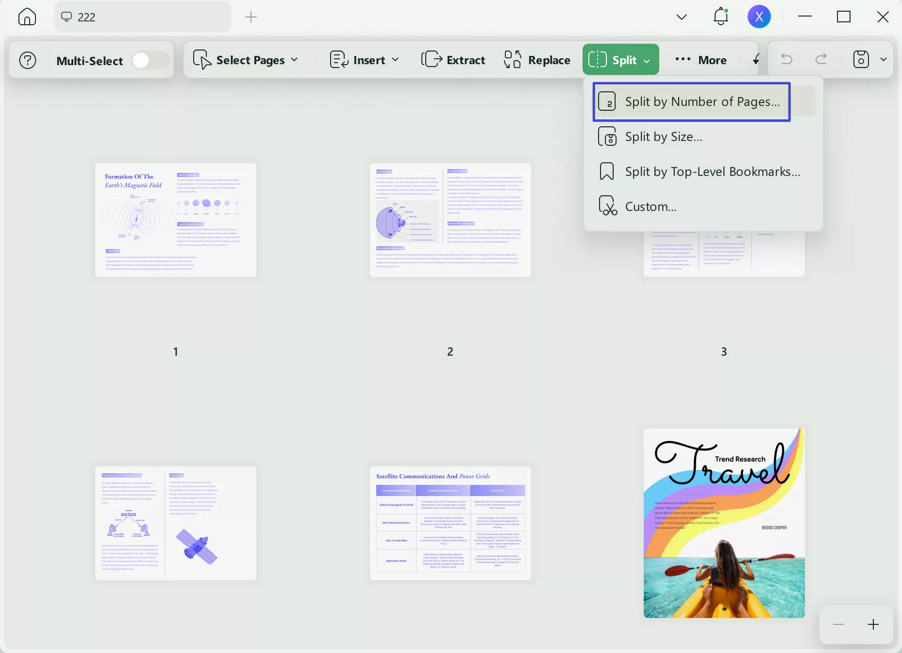 how do i split a word document into- multiple pdfs organize