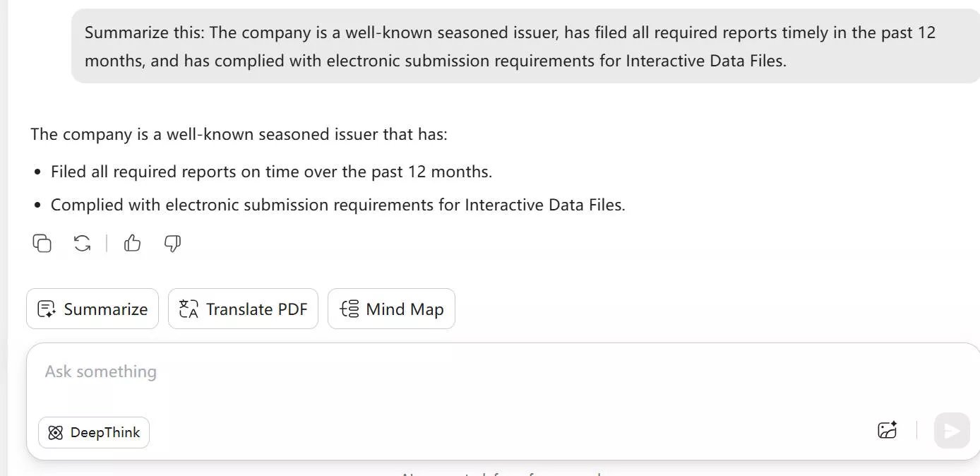 updf ai web summarize by mannual copy-paste approach