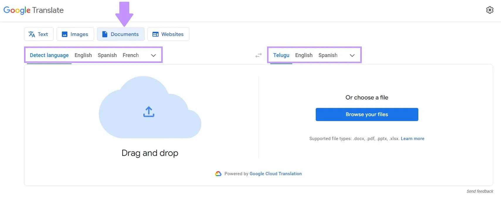 Traduzir PDF de Telugu para Inglês
