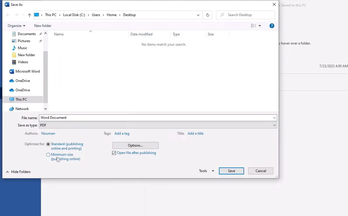 PDFの変更を追跡する PDFとして保存