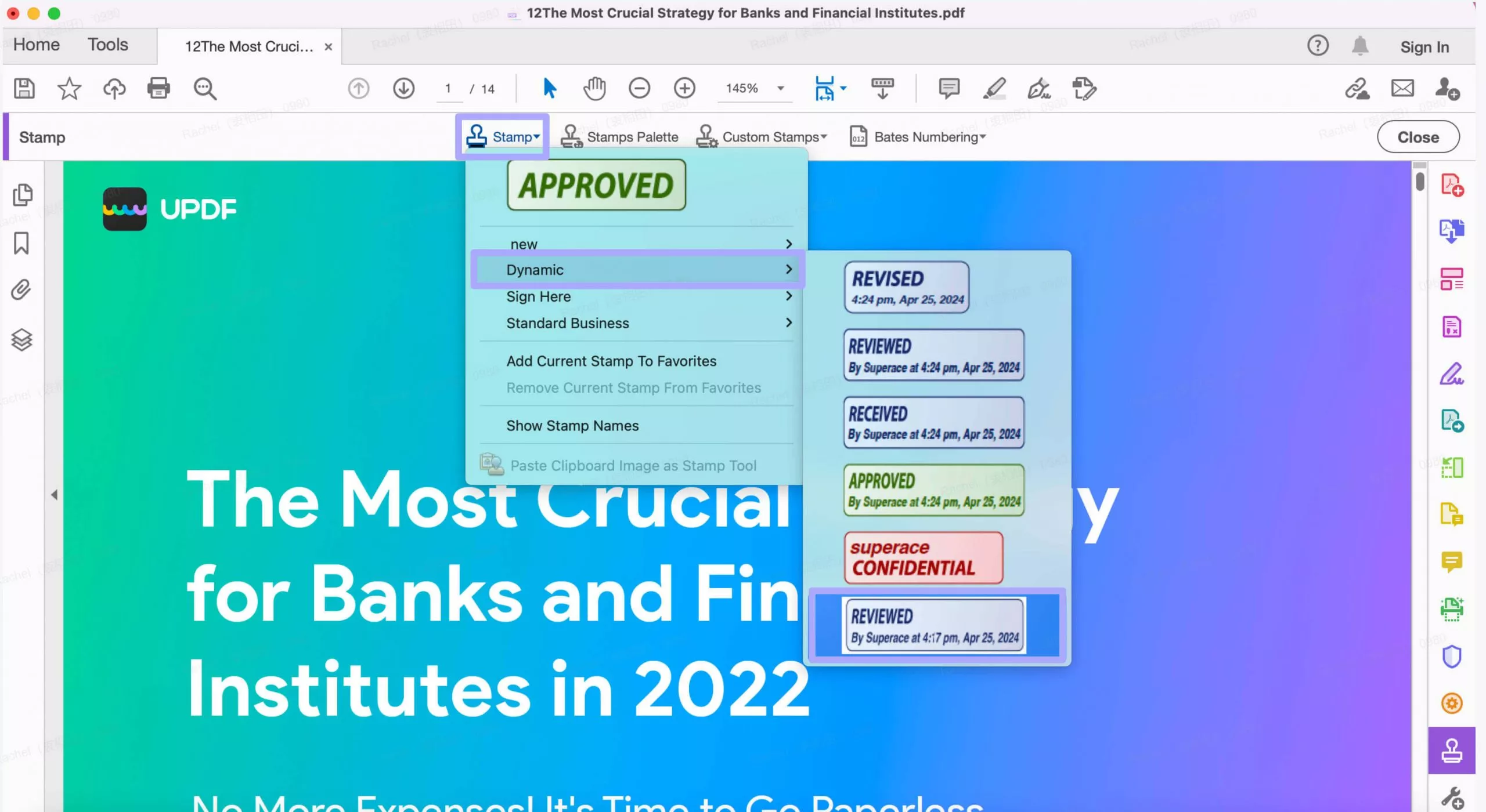 Utilice el sello personalizado en Adobe