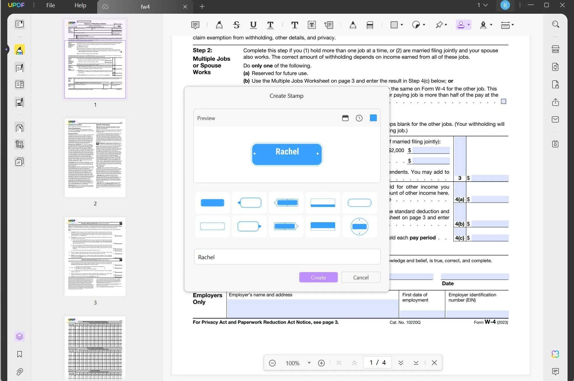 Crea el sello de firma normal en PDF con UPDF