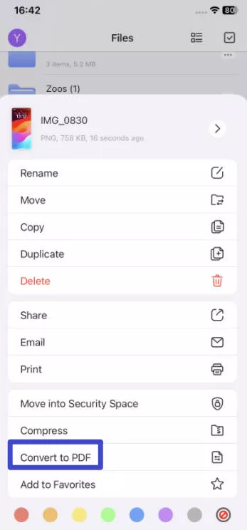 iOS पर UPDF के साथ चित्र को PDF में बदलें