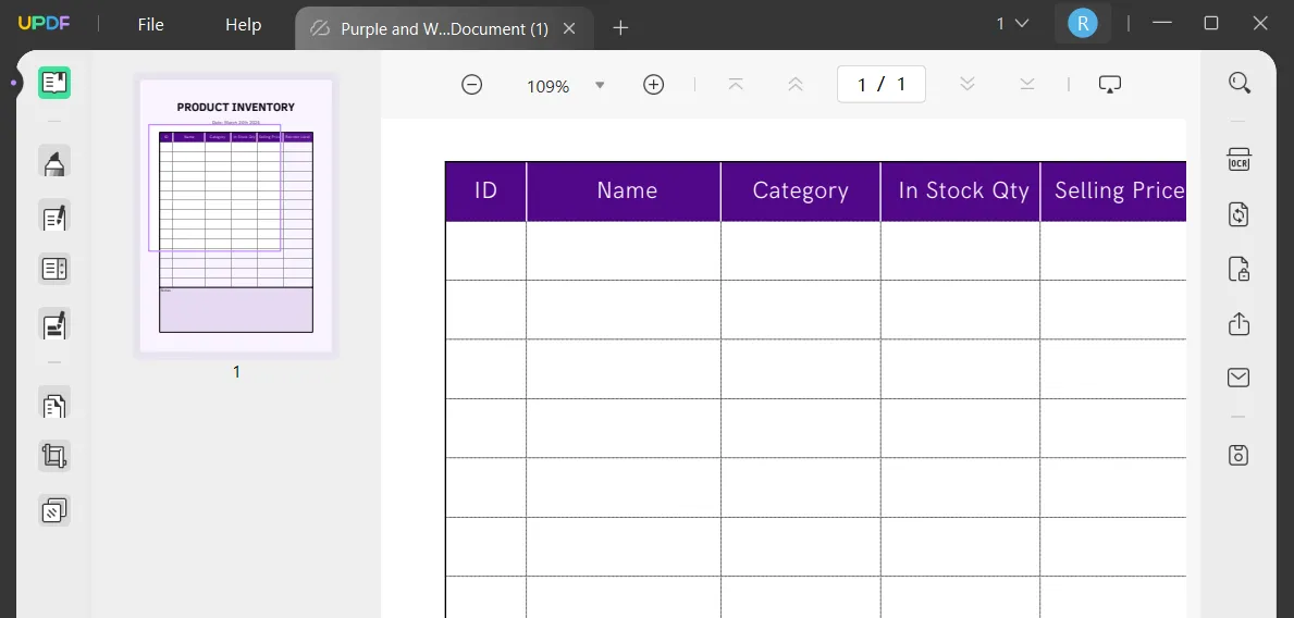 crear una tabla en pdf abrir tabla