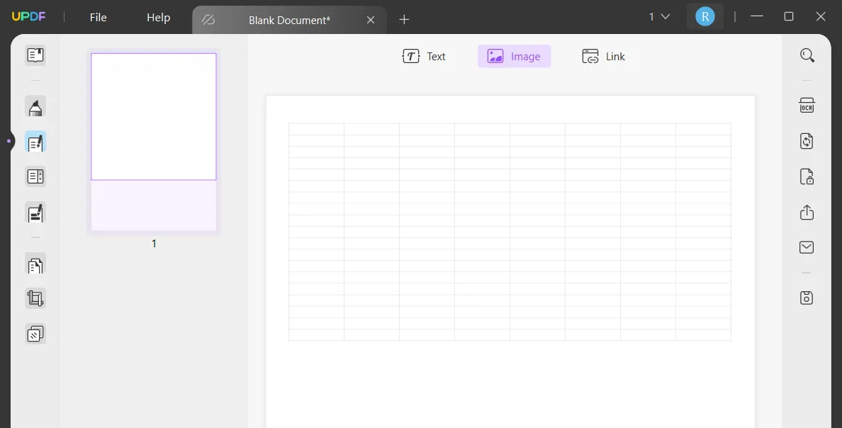 crear una tabla en pdf insertar la imagen a pdf con UPDF