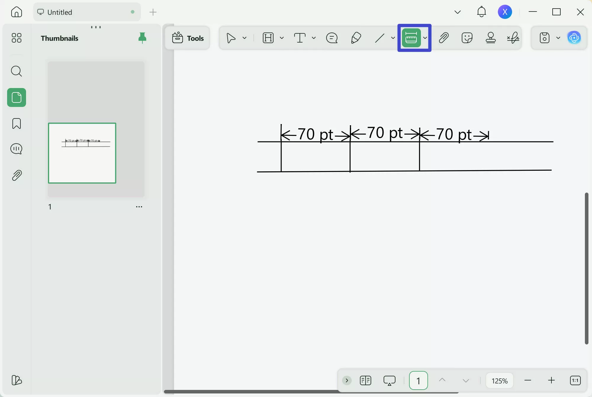 create a table in pdf add lines